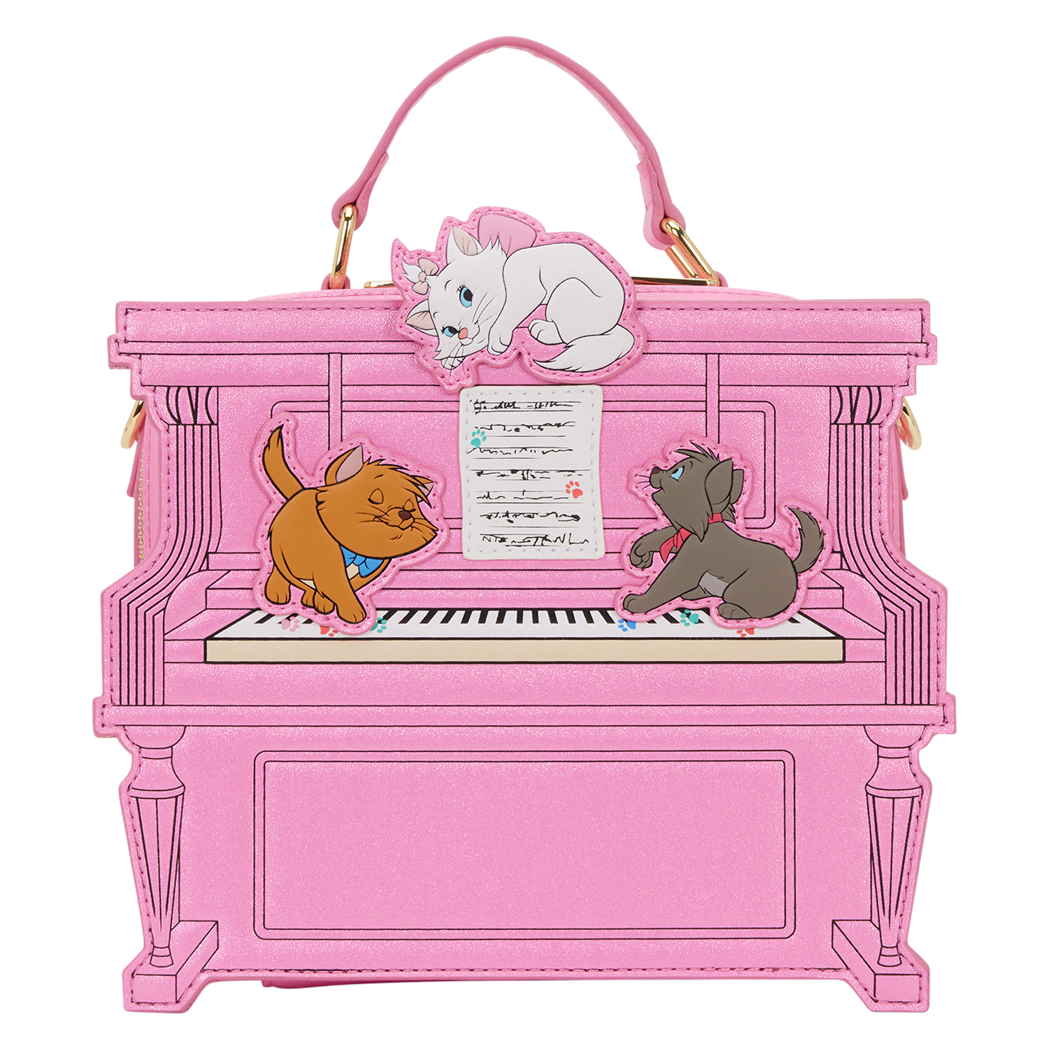 Loungefly Multicolor The Aristocats Figural Piano Crossbody Bag