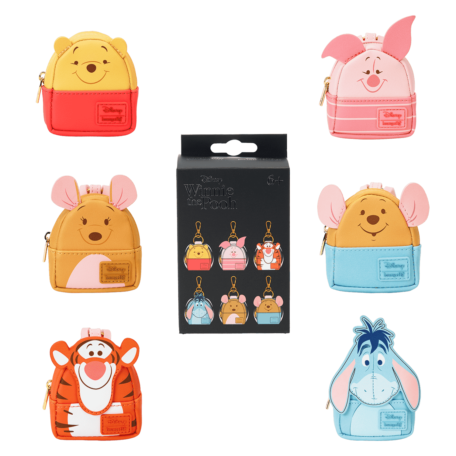 Loungefly Multicolor Winnie The Pooh & Friends Cosplay Mystery Mini Backpack Keychain Charm