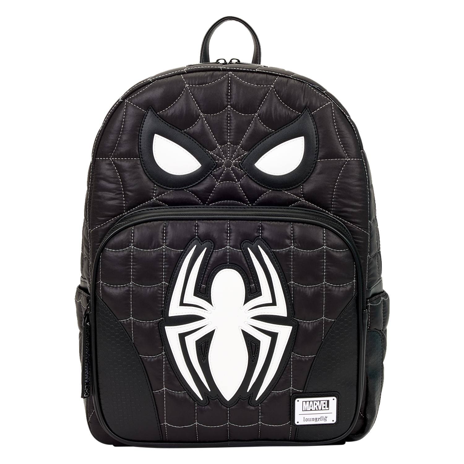 Loungefly Multicolor Spider-Man Black & White Suit Cosplay Quilted Full-Size Backpack