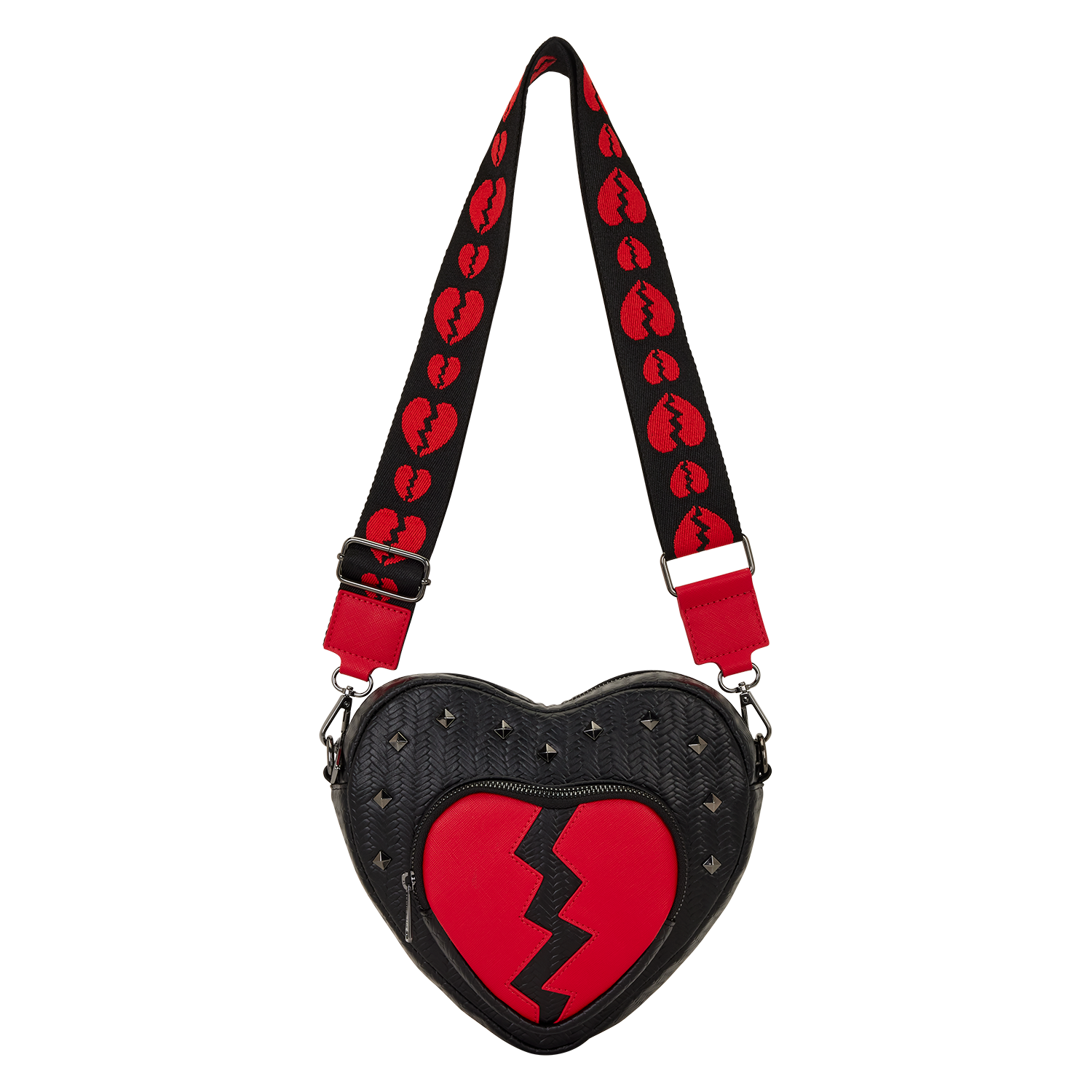 Loungefly Multicolor Broken Heart Figural Crossbody Bag