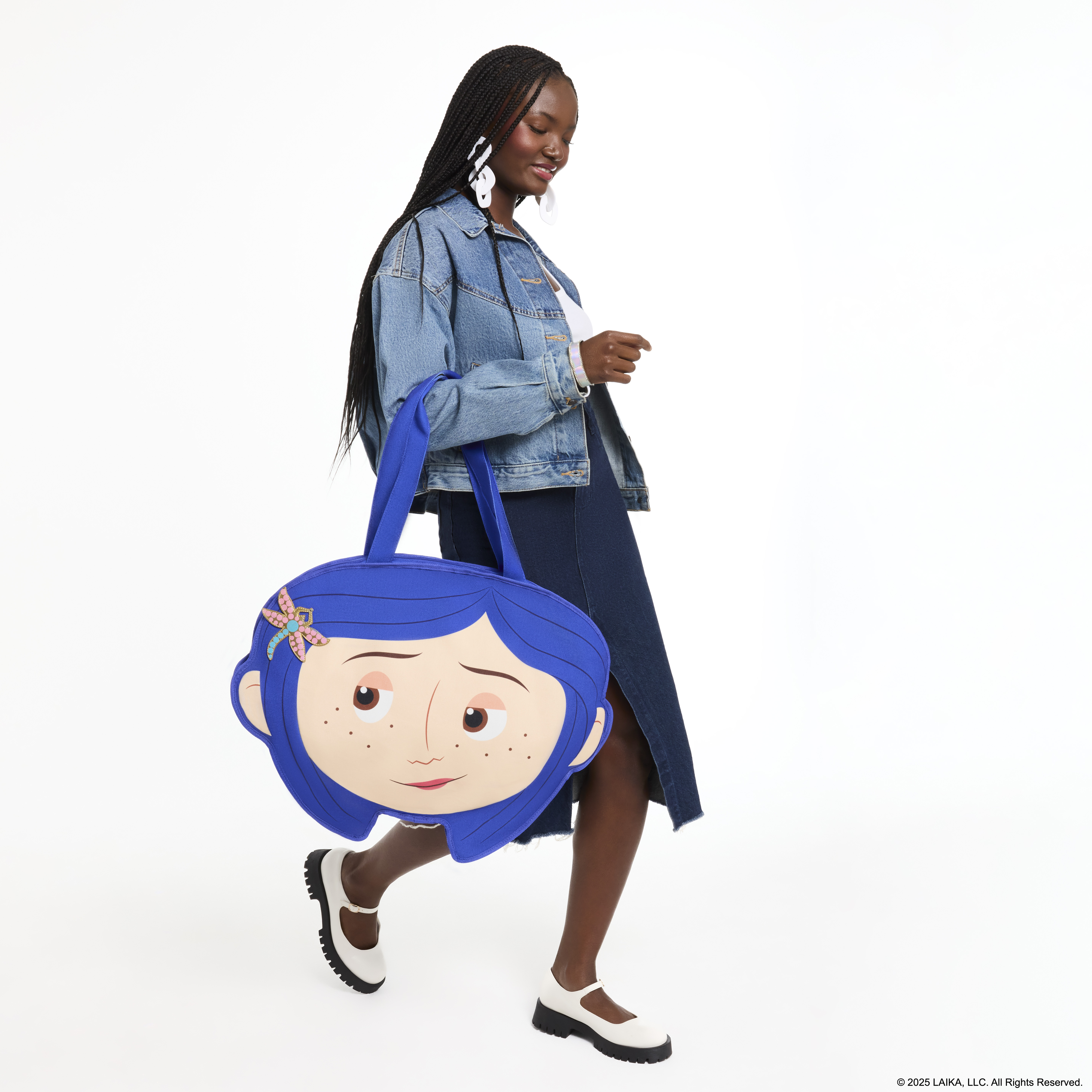 Coraline Cosplay Oversized Canvas Tote Bag | Loungefly