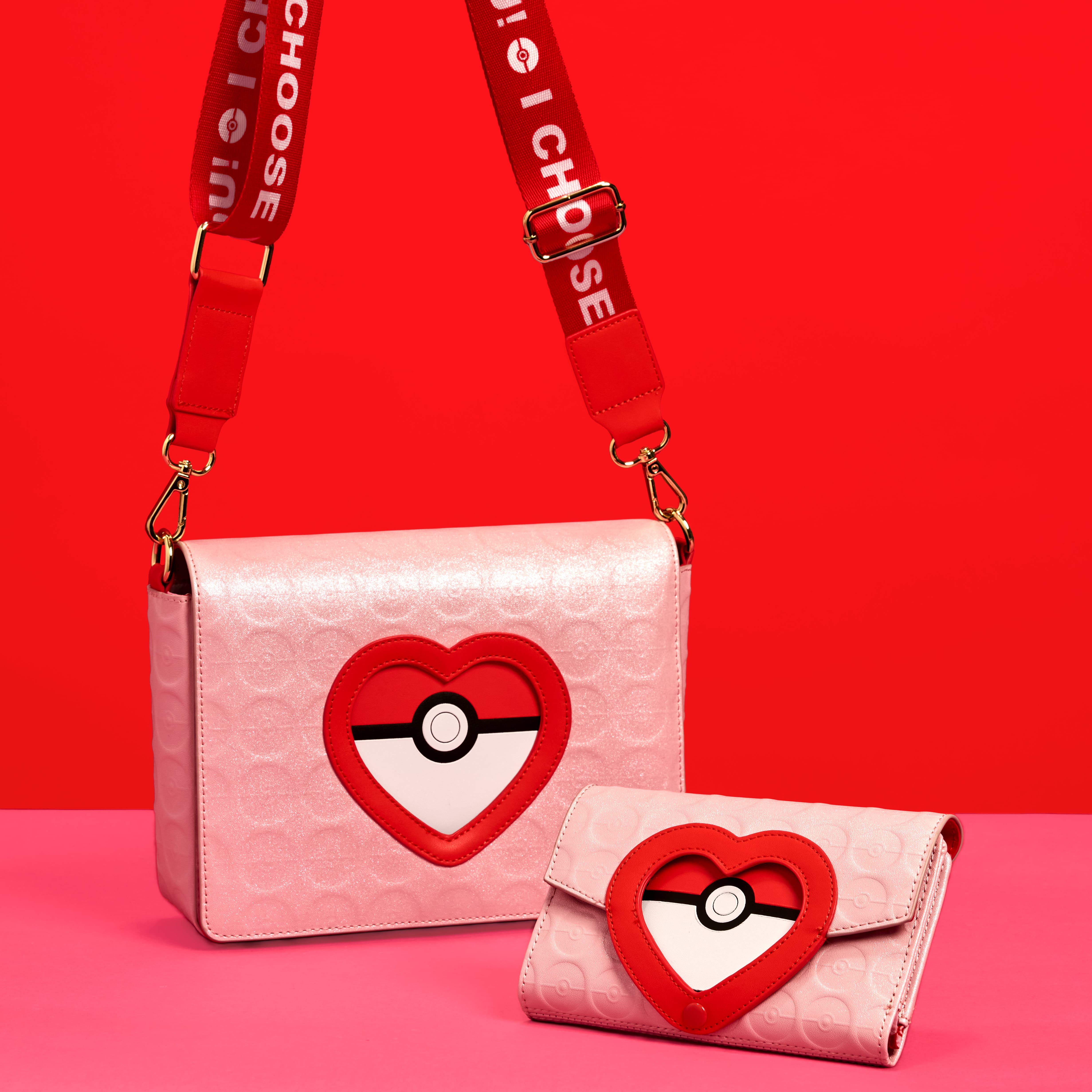 Pokémon Exclusive I Choose You Hearts Crossbody Bag | Loungefly