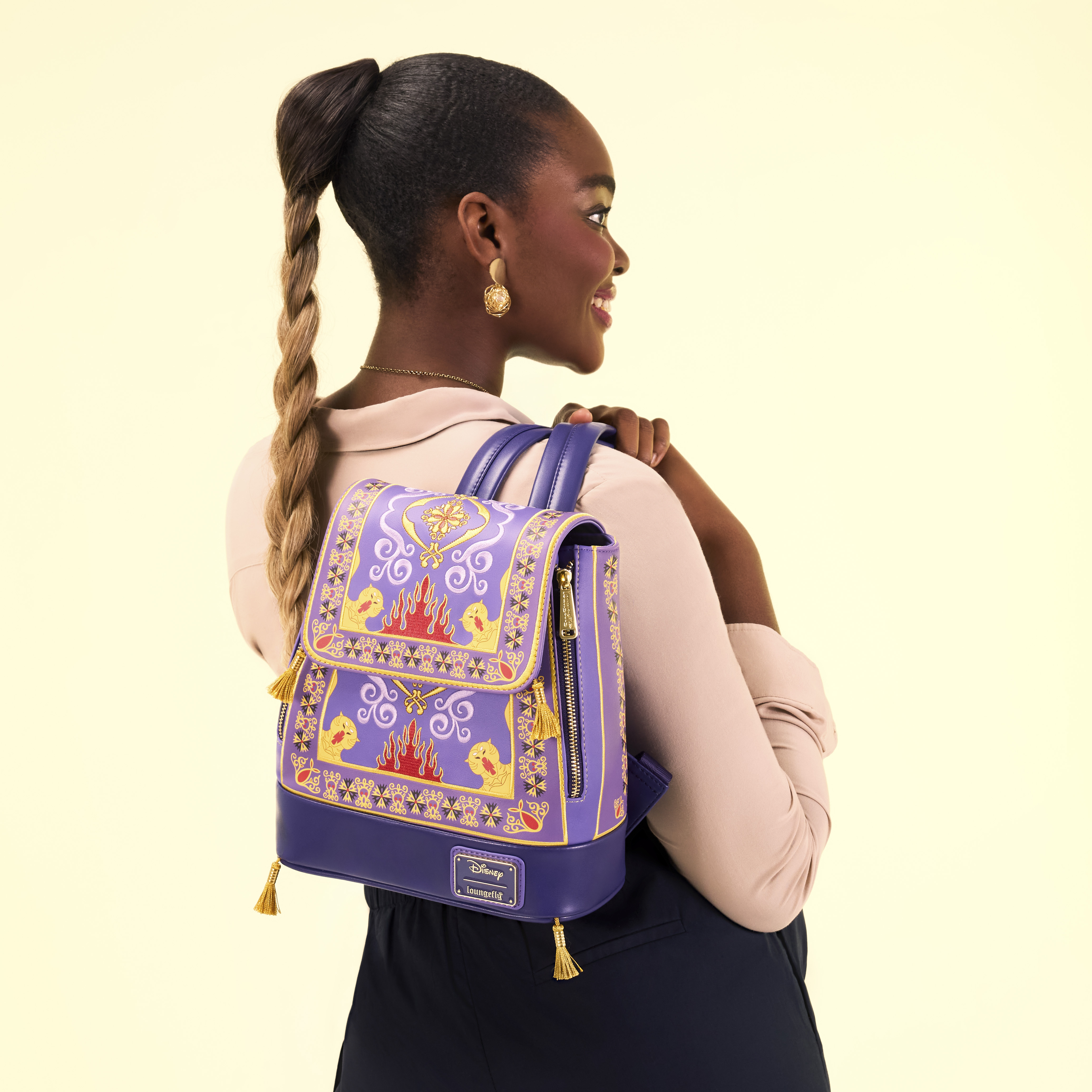 Aladdin Exclusive Magic Carpet Drawstring Mini Backpack | Loungefly