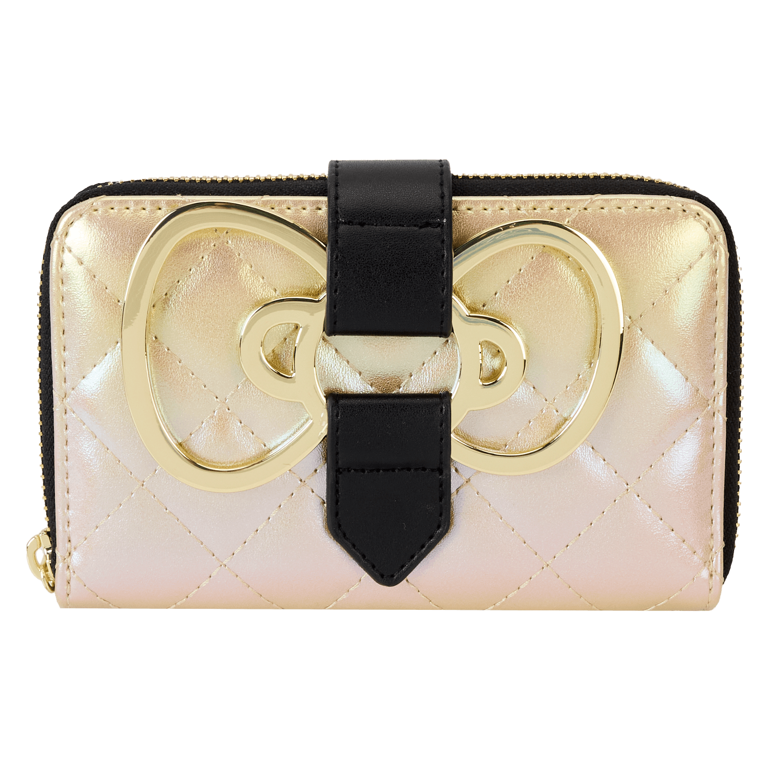 Sanrio Hello Kitty 50th Anniversary Gold Zip Around Wallet