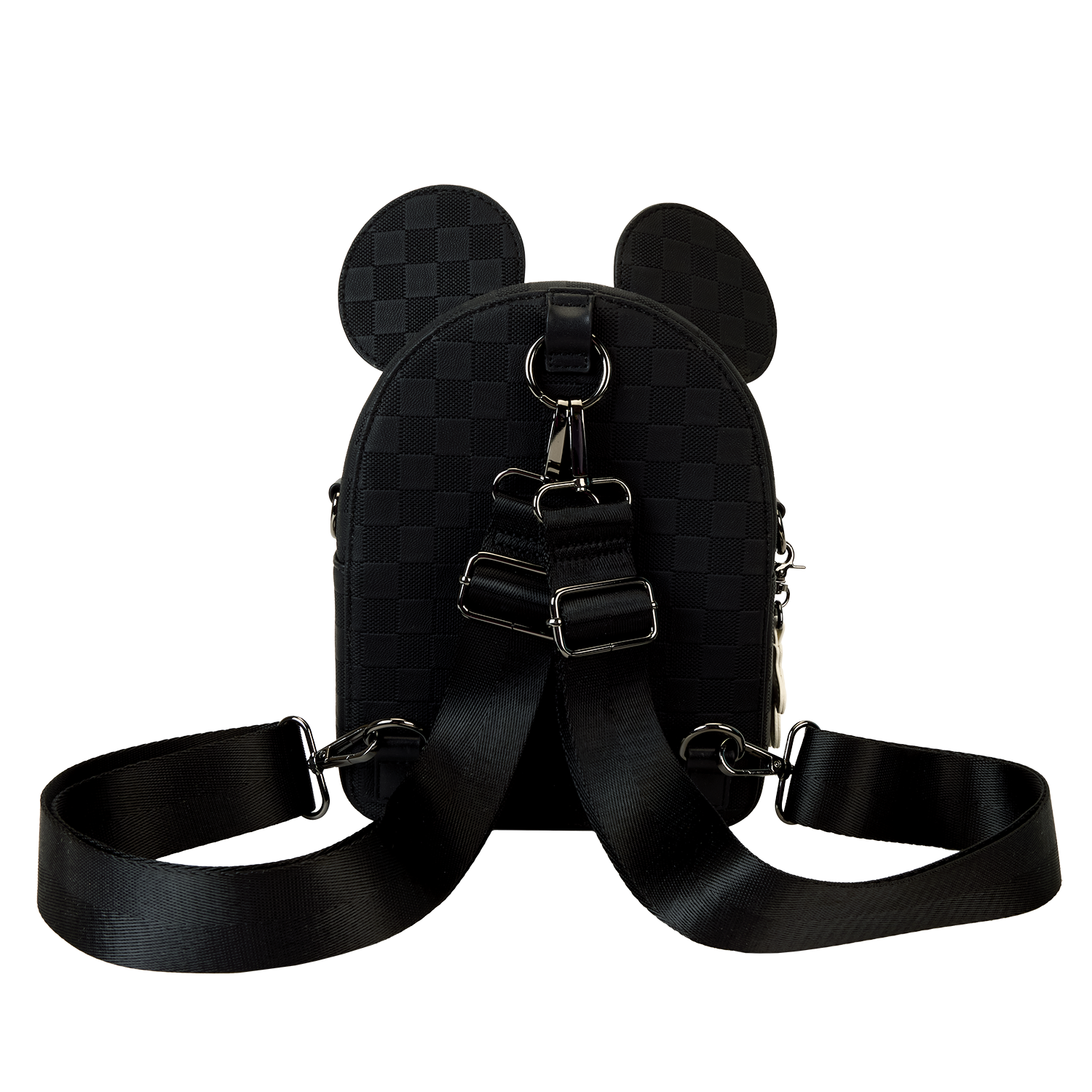 Mickey Mouse Checkered Texture Convertible Mini Backpack & Crossbody ...