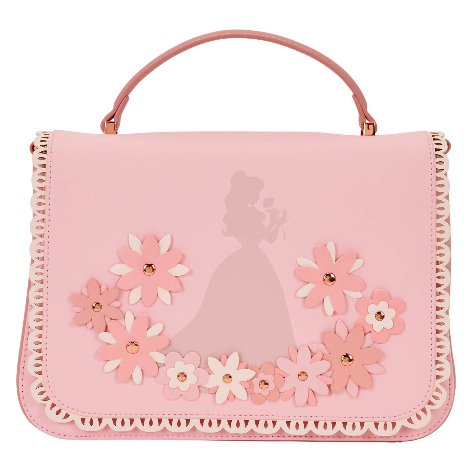 Loungefly Multicolor Disney Princess Belle Floral Lace Crossbody Bag