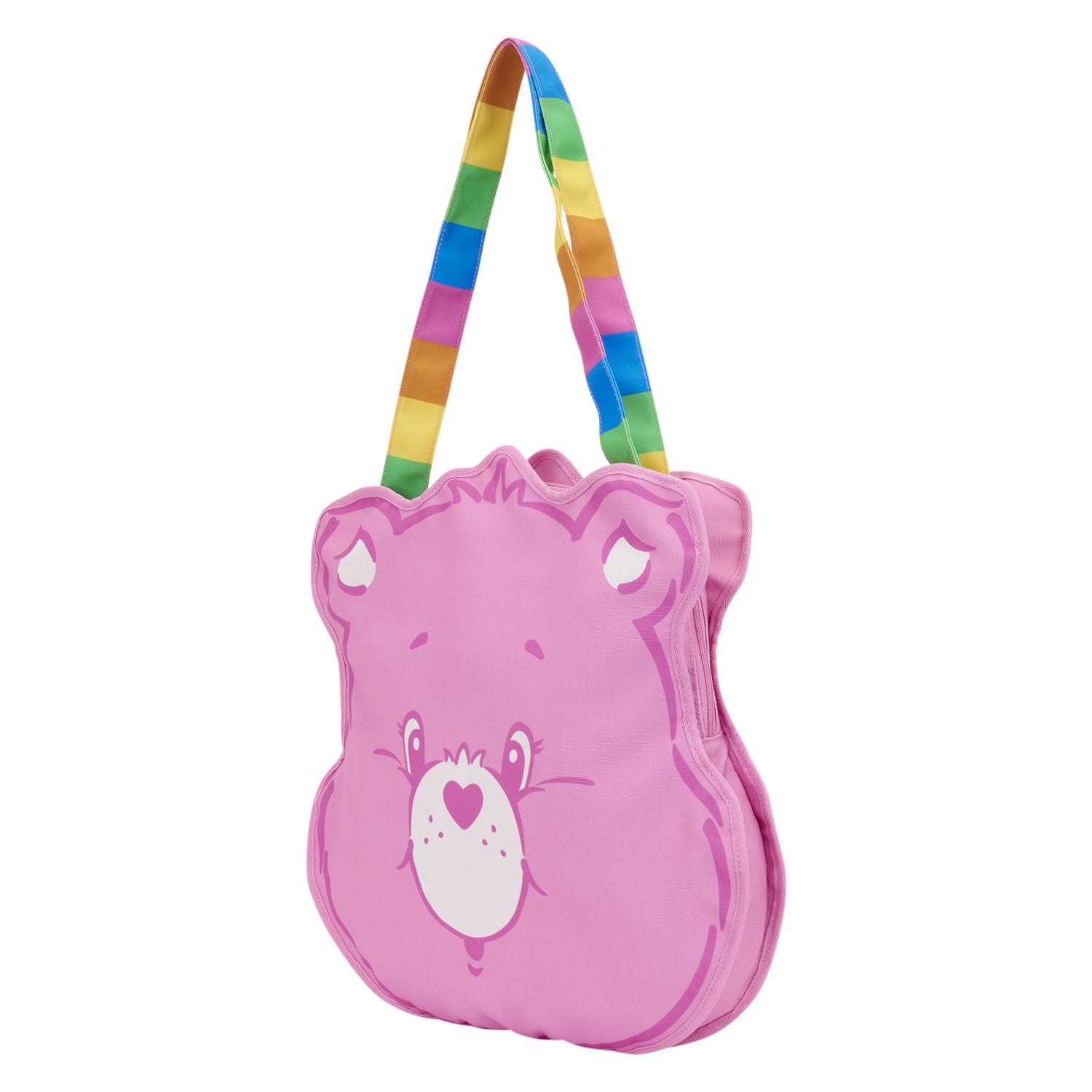 Care Bears Cheer Bear Cosplay Oversized Canvas Tote Bag Loungefly Care Bears Cheer Bear Cosplay Oversized Canvas Tote Bag Loungefly