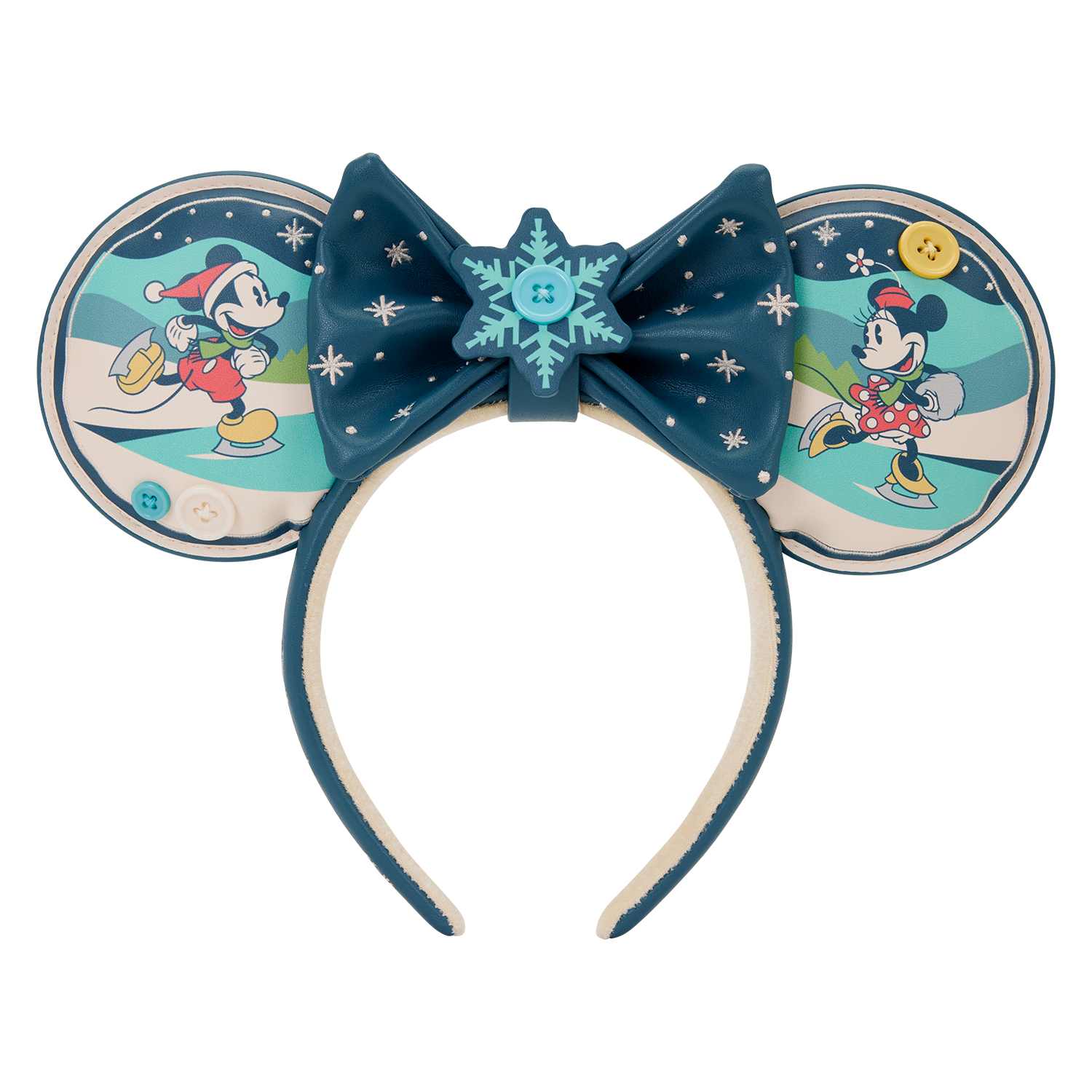 Loungefly Multicolor Mickey & Minnie Holiday Ear Headband