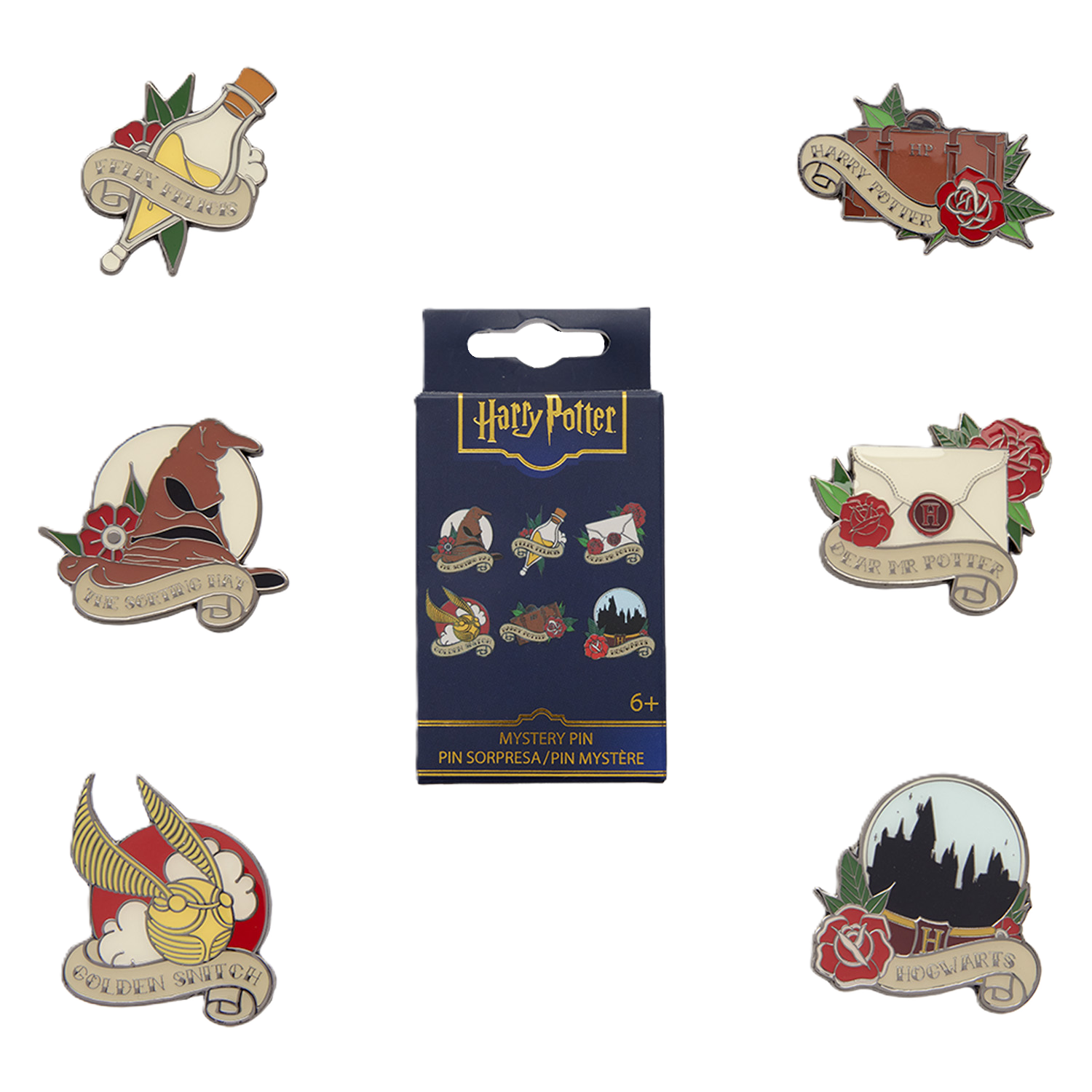 Loungefly Multicolor Harry Potter Tattoo Iconic Mystery Box Pin