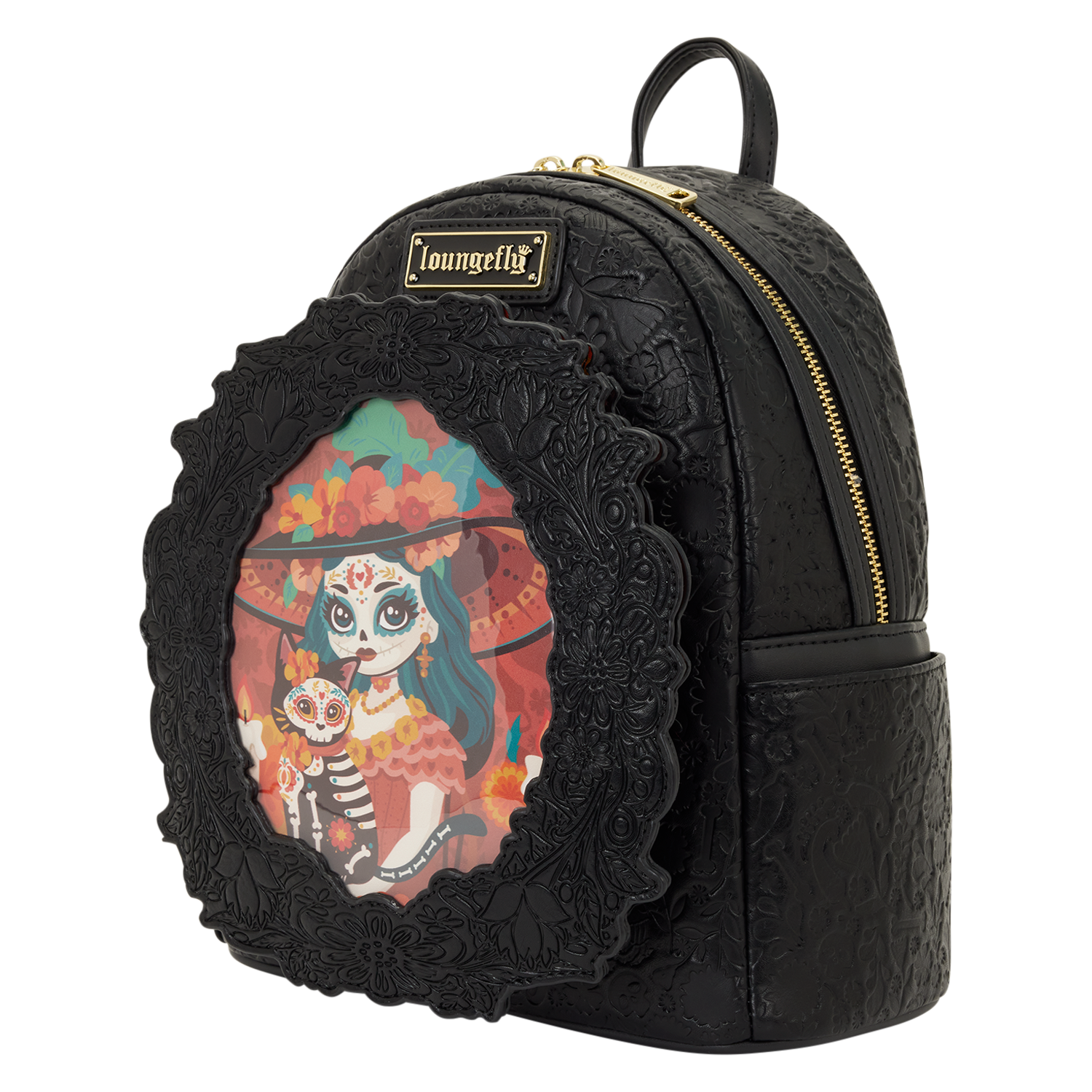 Loungefly Sugar Skull Backpack Loungefly Mickey Mouse GITD Dia de los Muertos Sugar Skull  main image 4