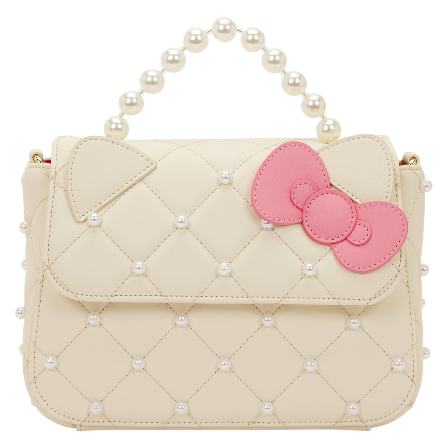 Loungefly Multicolor Sanrio Hello Kitty Quilted Pearl Handle Crossbody Bag