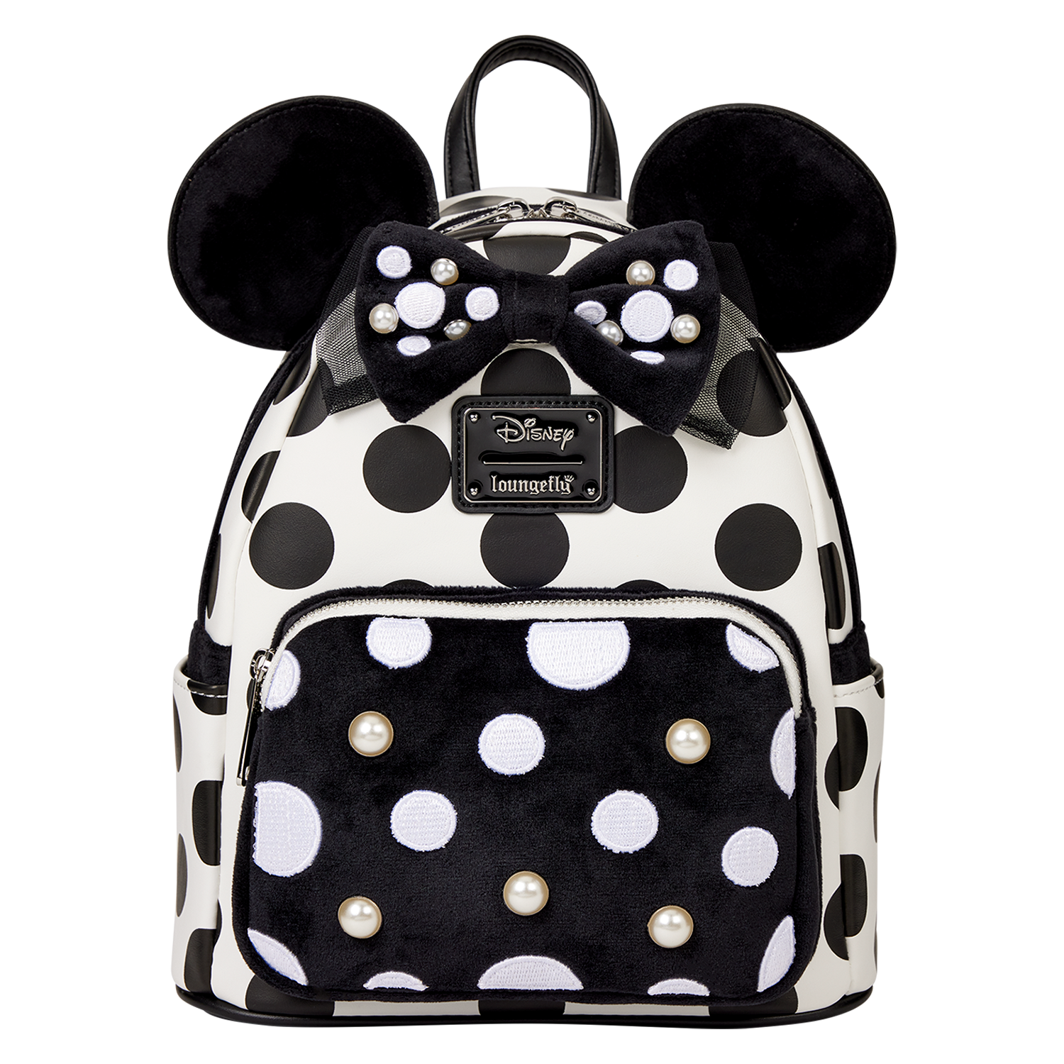 Loungefly ポルカ　ミニーちゃん　ブルー　ドット　リュック　バックパック Loungefly】Disney ミニーちゃん ポルカドット柄 バックパック