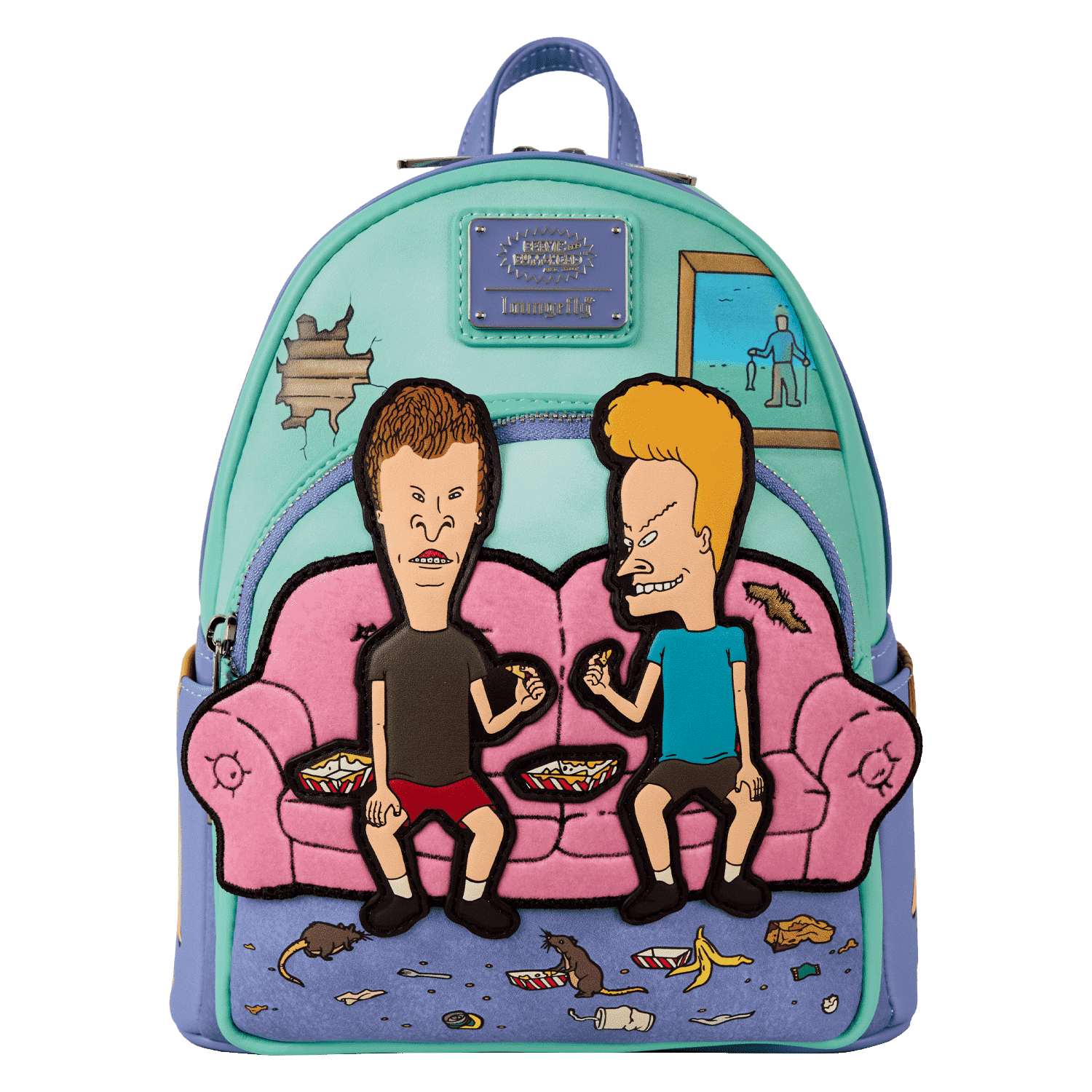 サウンド有り！Loungefly BEAVIS AND BUTT-HEAD リュック Beavis and Butt-Head Exclusive Mini Backpack With Sound