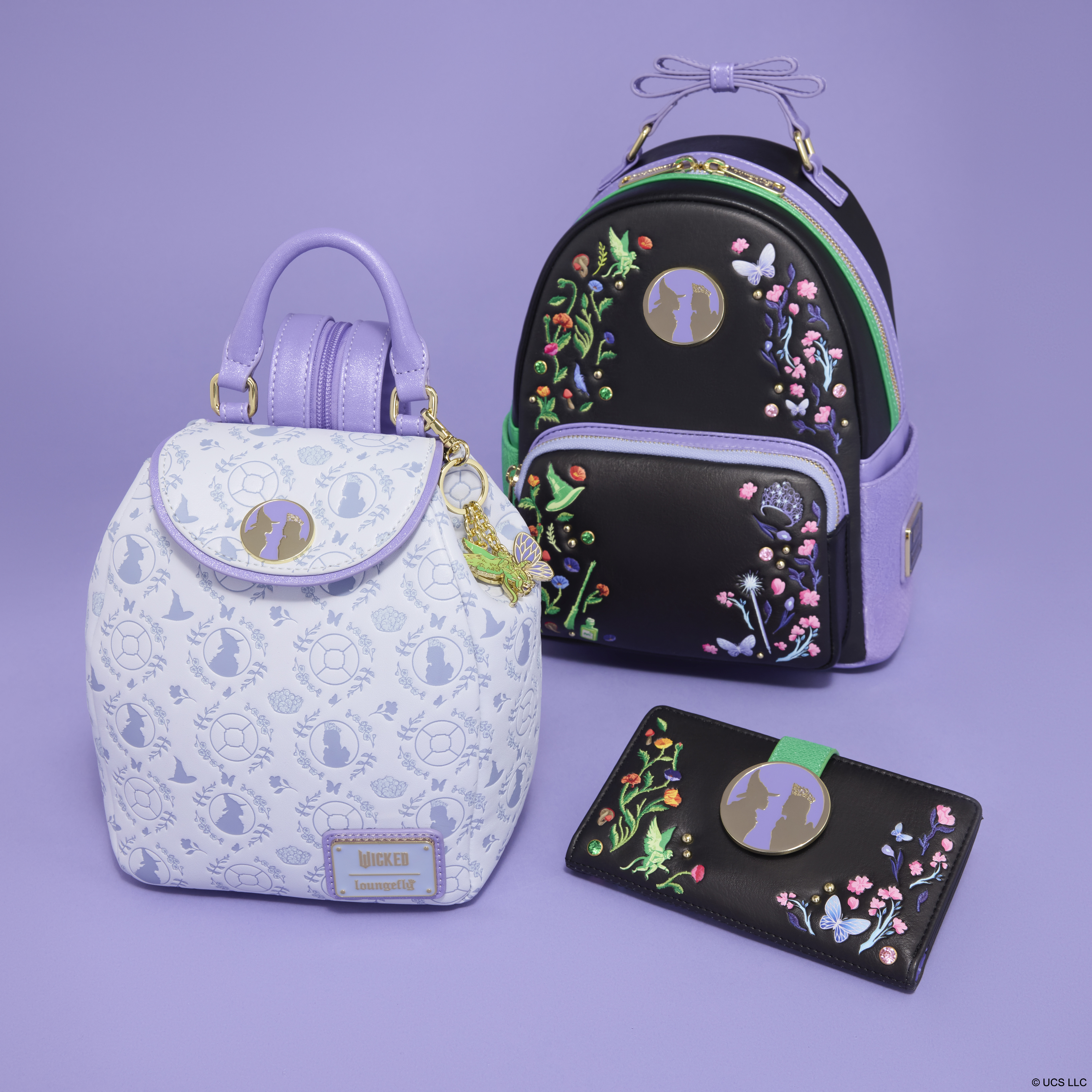 Loungefly Black, Teal & White Wicked Themed Mini Backpack NWT Glinda Elphaba? Amazon.com: Loungefly Universal: Wicked - Glinda and Elphaba  main image 3