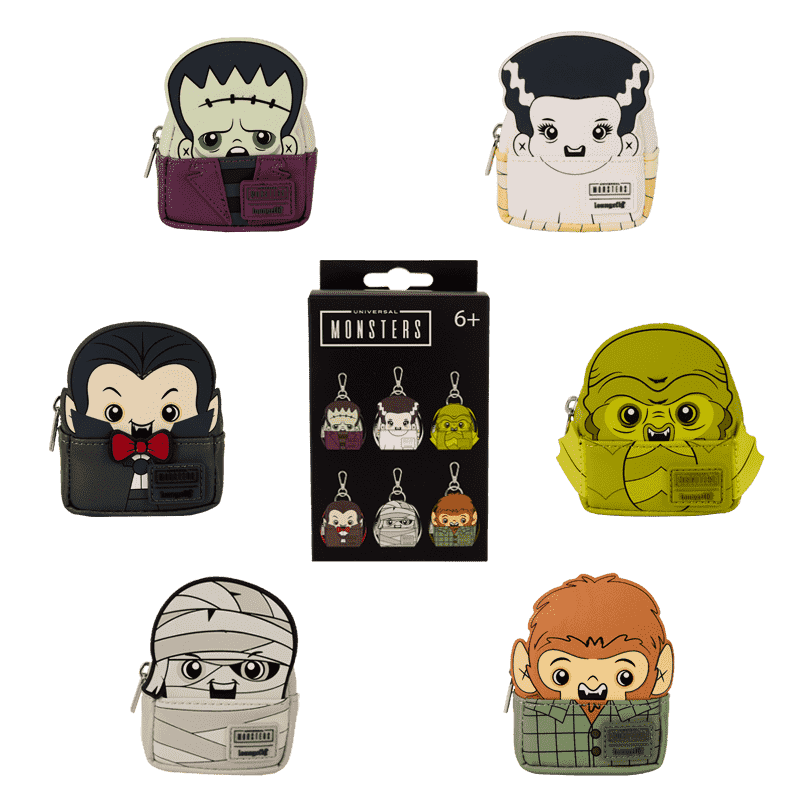 【Loungefly】Universal Monsters Mystery Backpack Keychain Universal Monsters Mystery Mini Backpack Keychain Charm