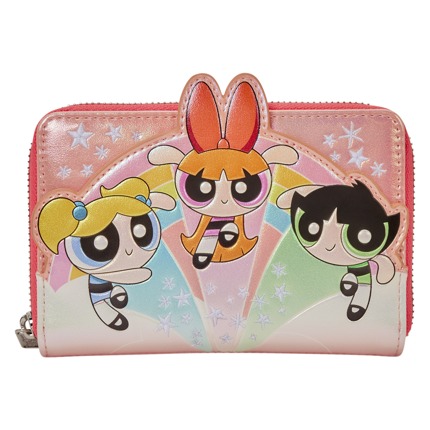 Loungefly Girls Multicolor The Powerpuff Pearlescent Zip Around Wallet