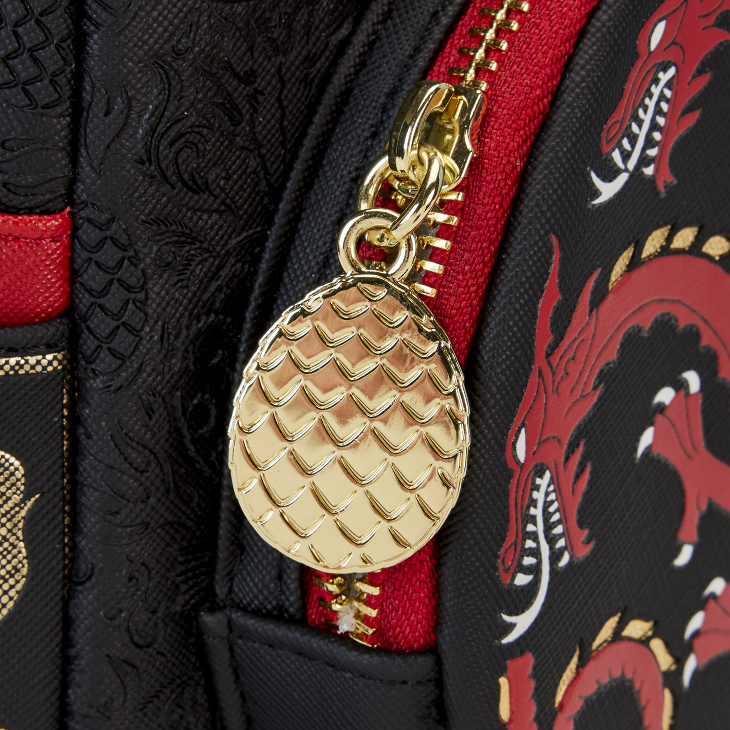 Loungefly‎ Red Gold Embroidered Game Of Thrones Lannister Lions Mini Backpack Game Of Thrones Cersei Lannister Mini Backpack -... | Depop main image 4