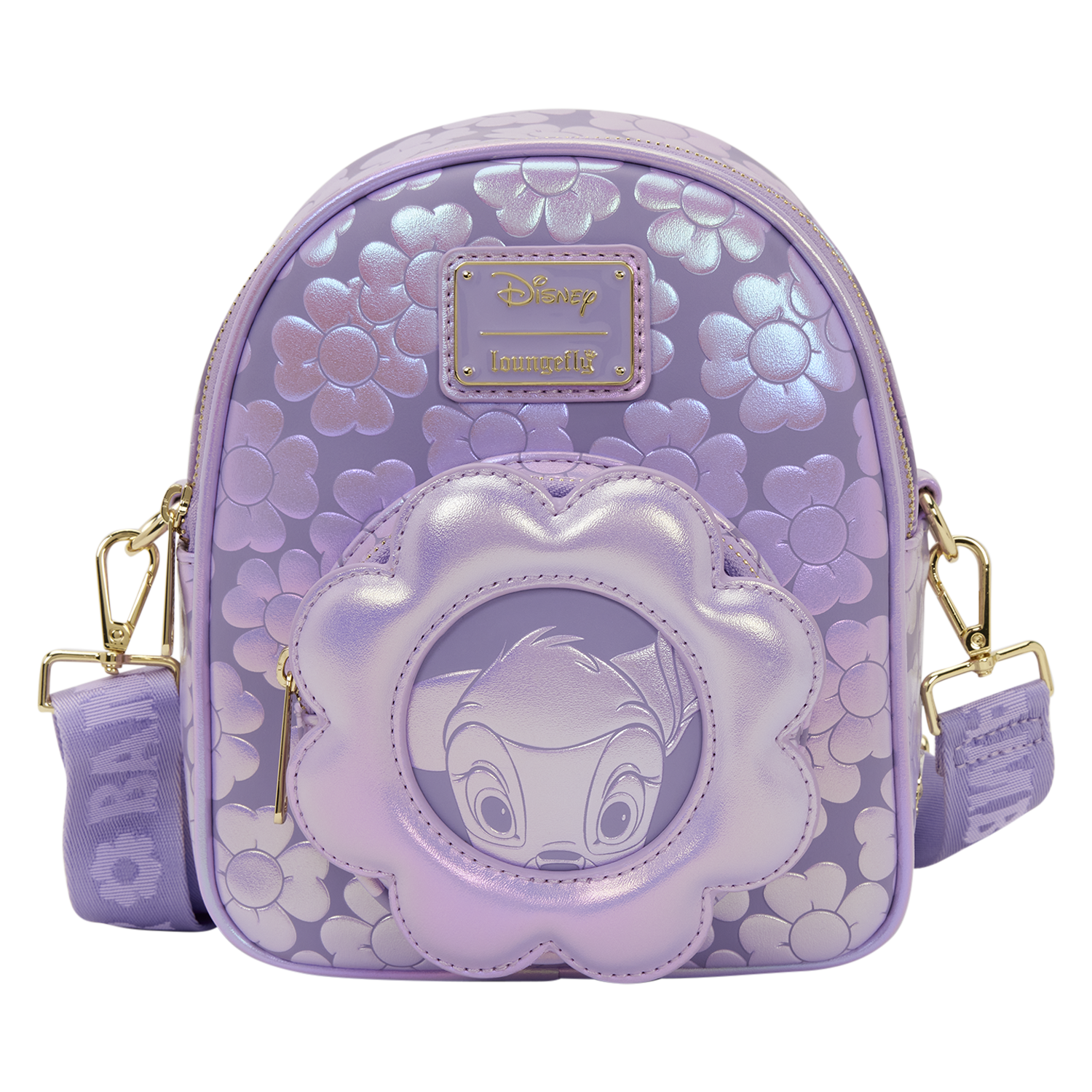 Loungefly Multicolor Bambi Iridescent Convertible Mini Backpack & Crossbody Bag