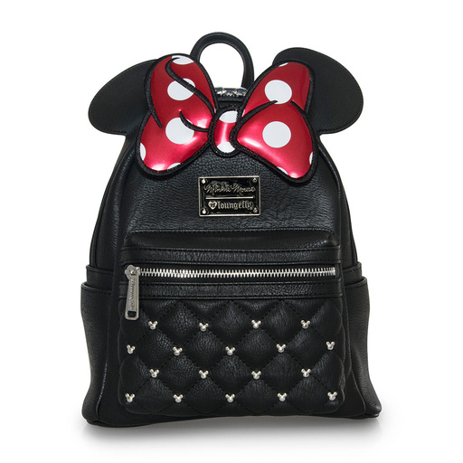 Loungefly Multicolor Minnie Mouse Classic Bow Quilted Texture Ear Mini Backpack