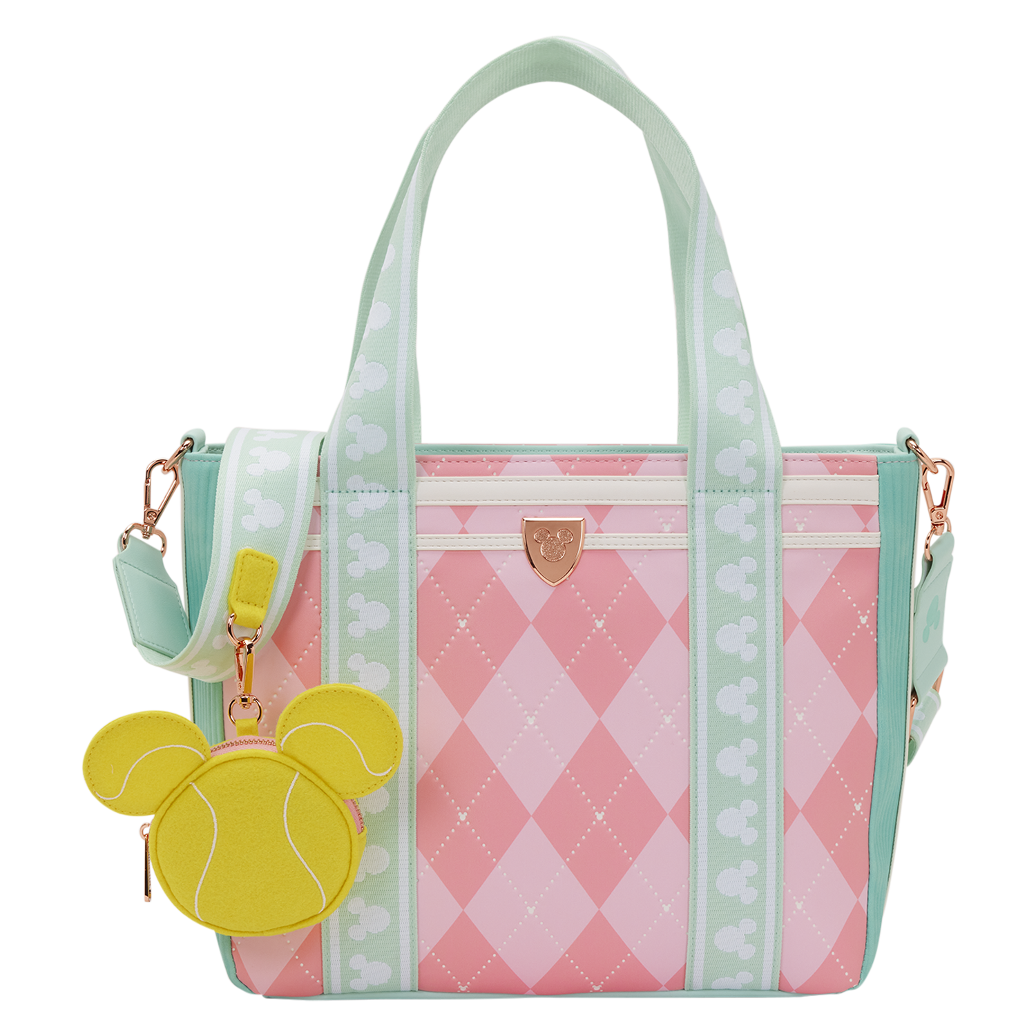 Loungefly Multicolor Mickey Mouse Tennis Tote Crossbody Bag With Coin Bag