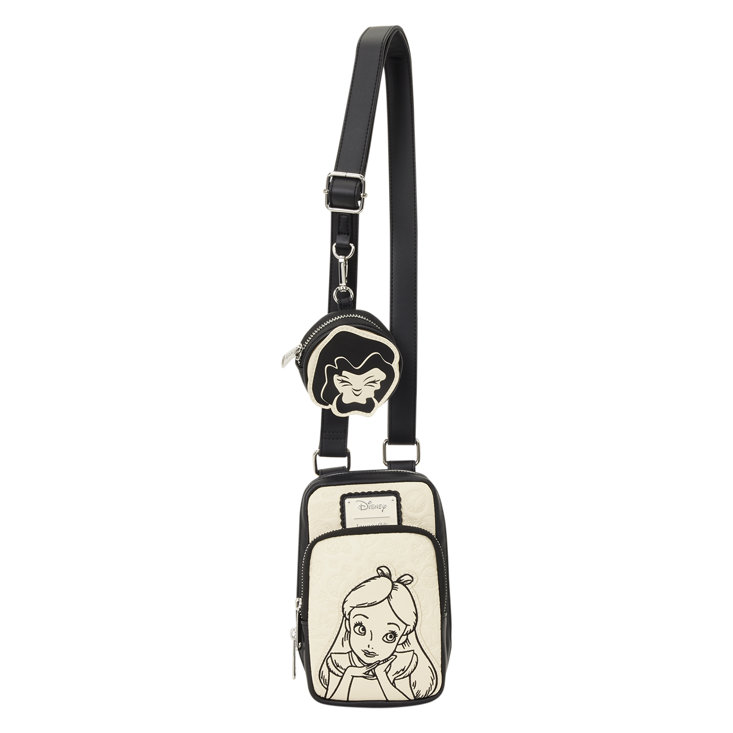 Loungefly Multicolor Alice In Wonderland Cell Phone Sling Crossbody Bag With Coin Bag