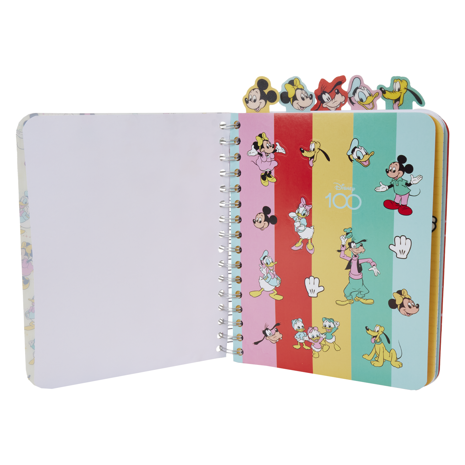 Disney100 Mickey & Friends Classic Stationery Spiral Tab Journal