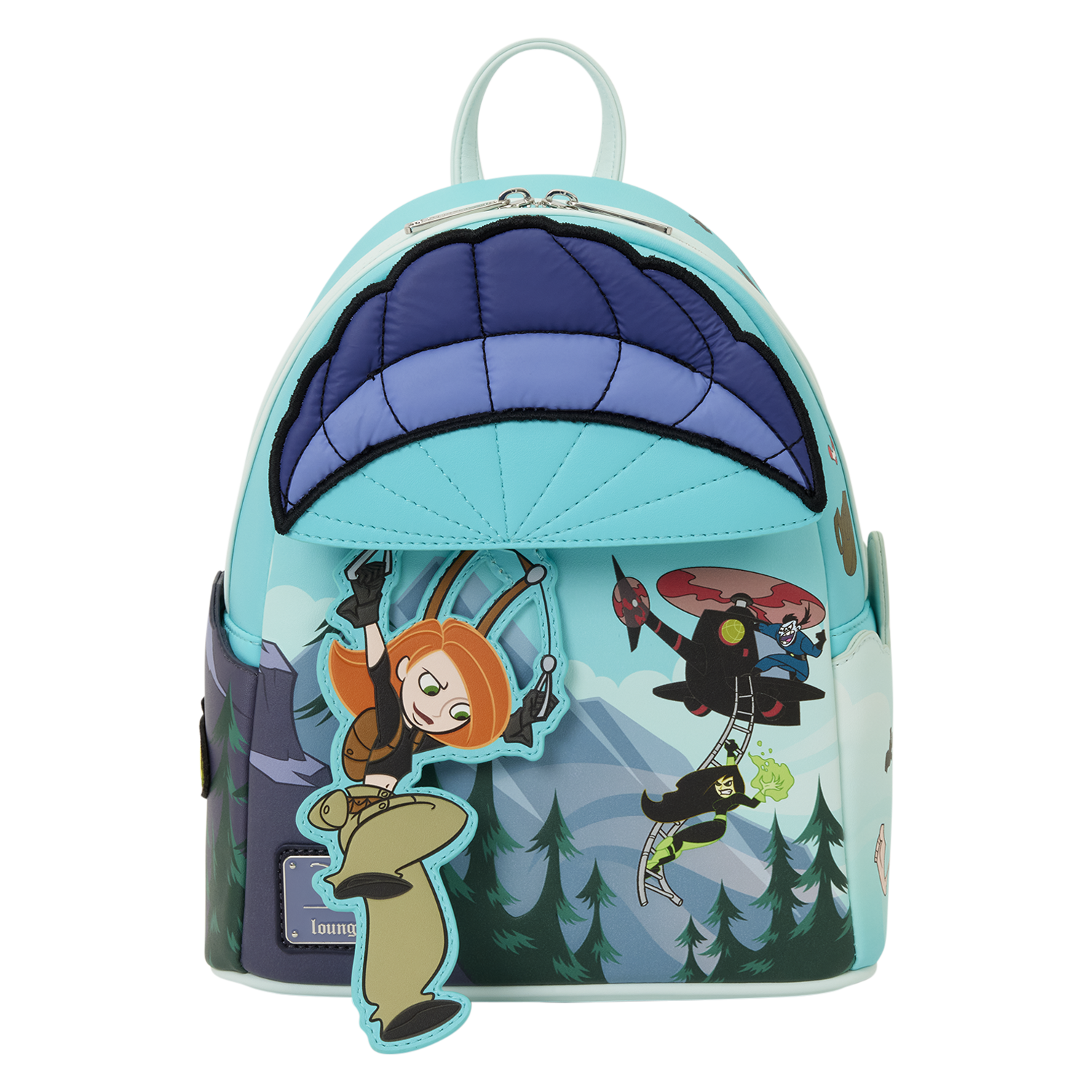 Loungefly Multicolor Kim Possible Paragliding Mini Backpack