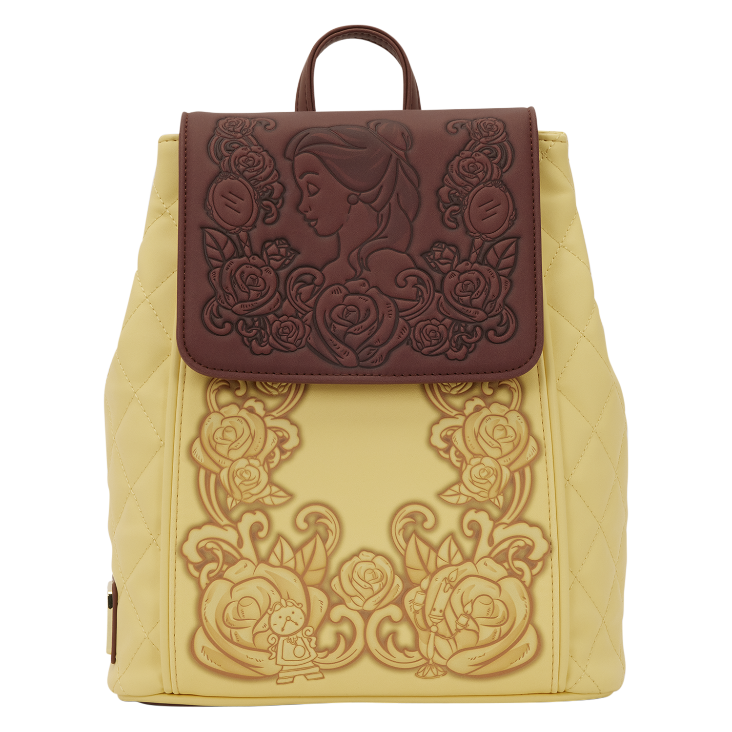 Loungefly Multicolor Beauty And The Beast Princess Belle Quilted Bucket Mini Backpack