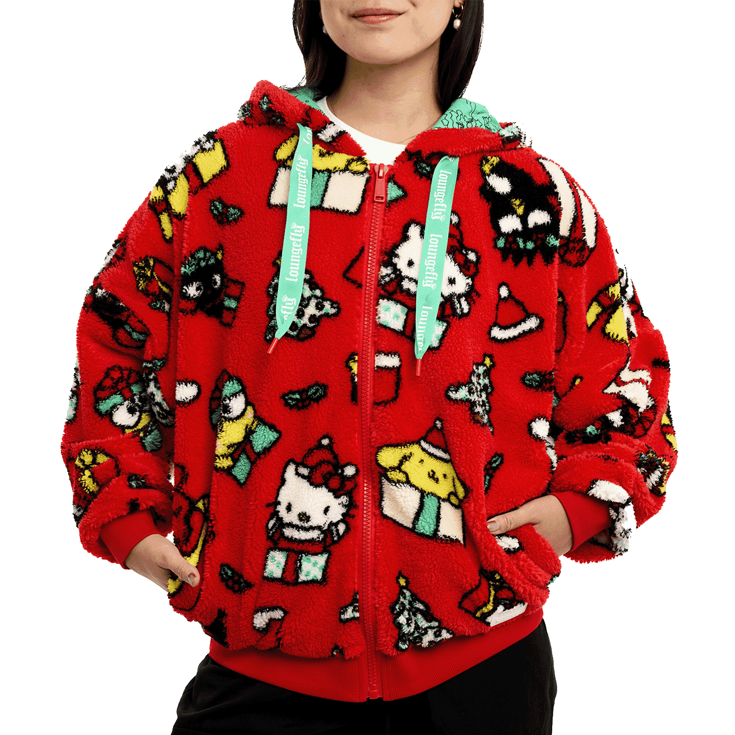Sanrio Hello Kitty & Friends Holiday Sherpa Zip Up Unisex