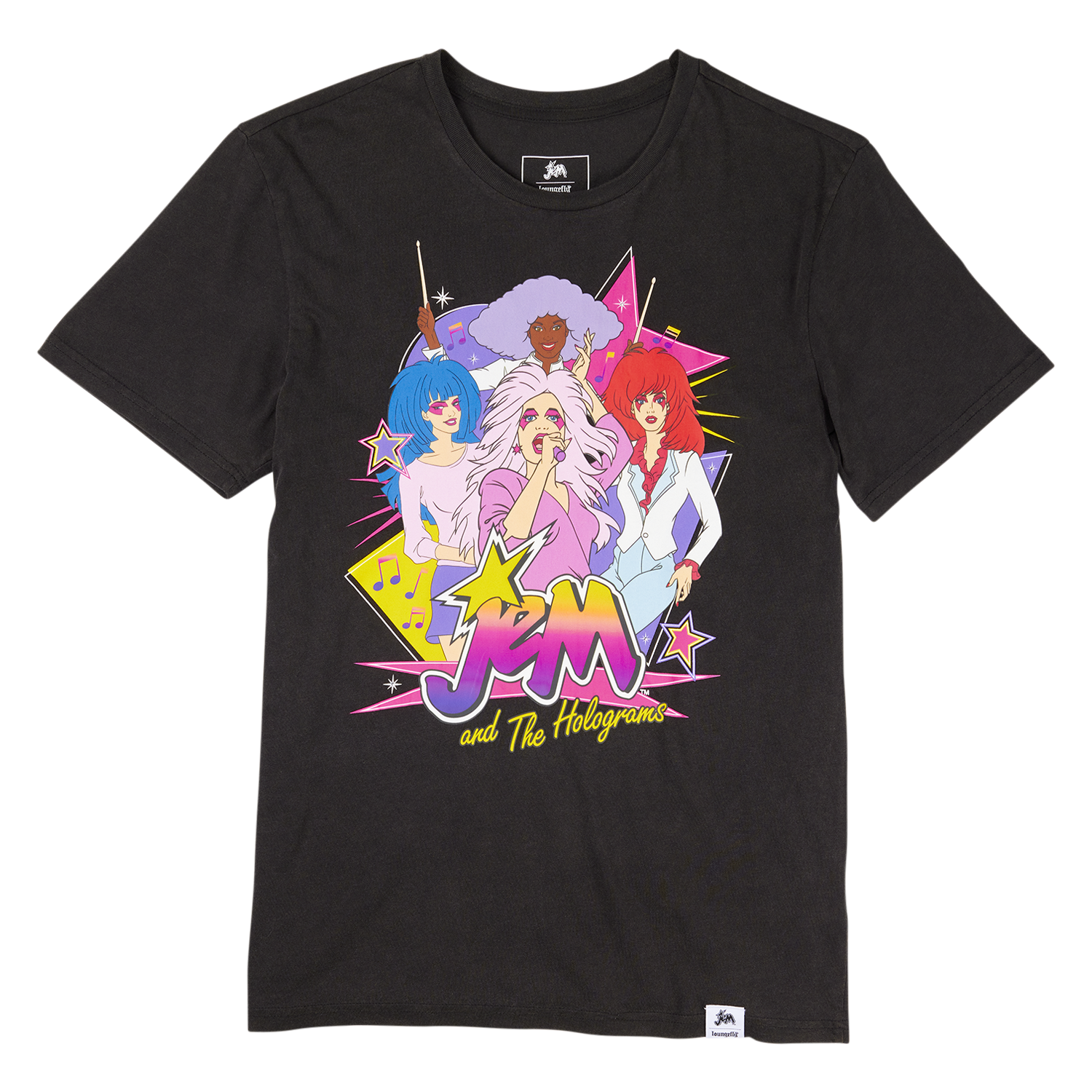 Loungefly Unisex Multicolor Jem And The Holograms Concert Tour T-Shirt | Size: 3XL