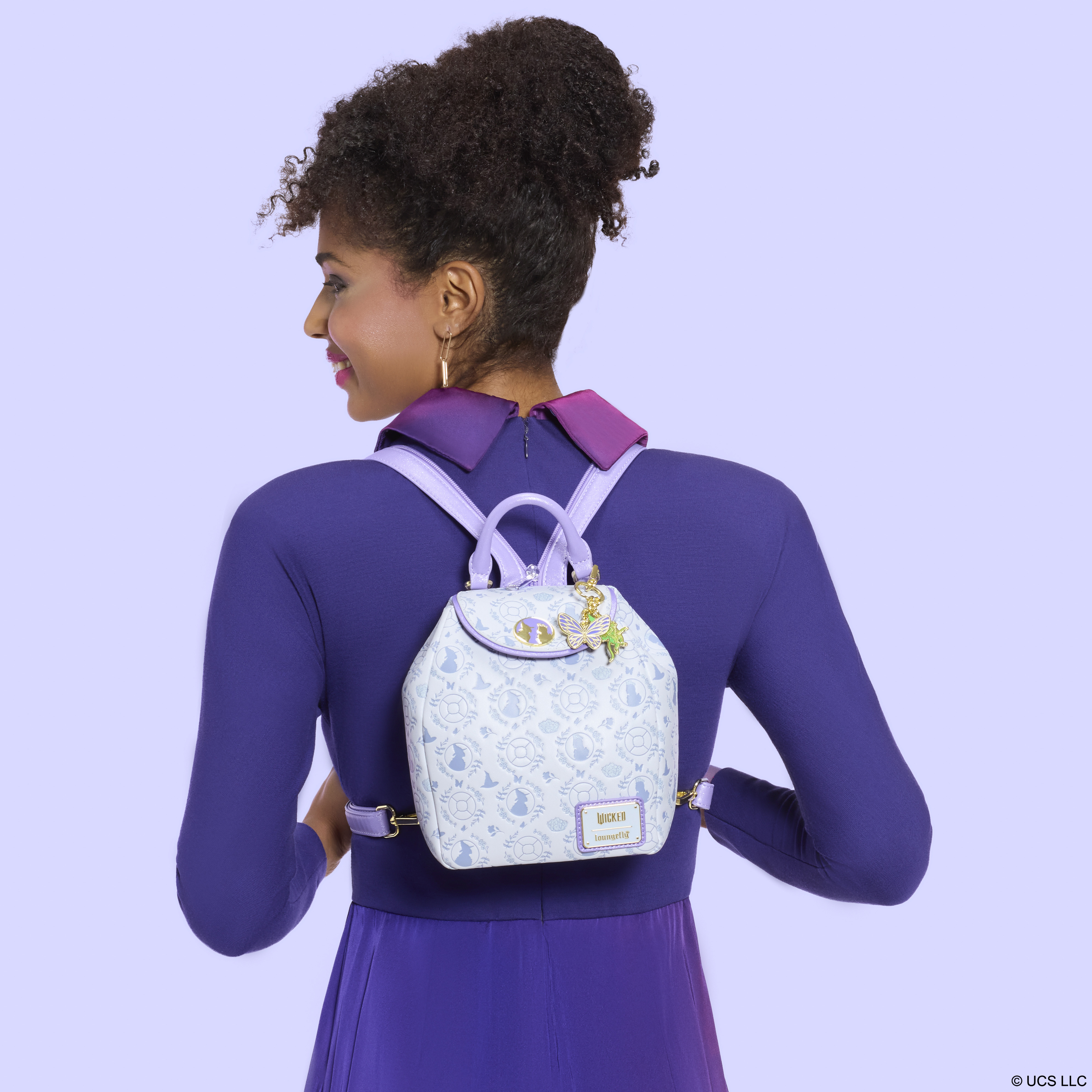 Loungefly Wicked All-Over Print Micro Mini Backpack WICKED-FLORAL-LACE-171-Edit 1.jpg main image 3