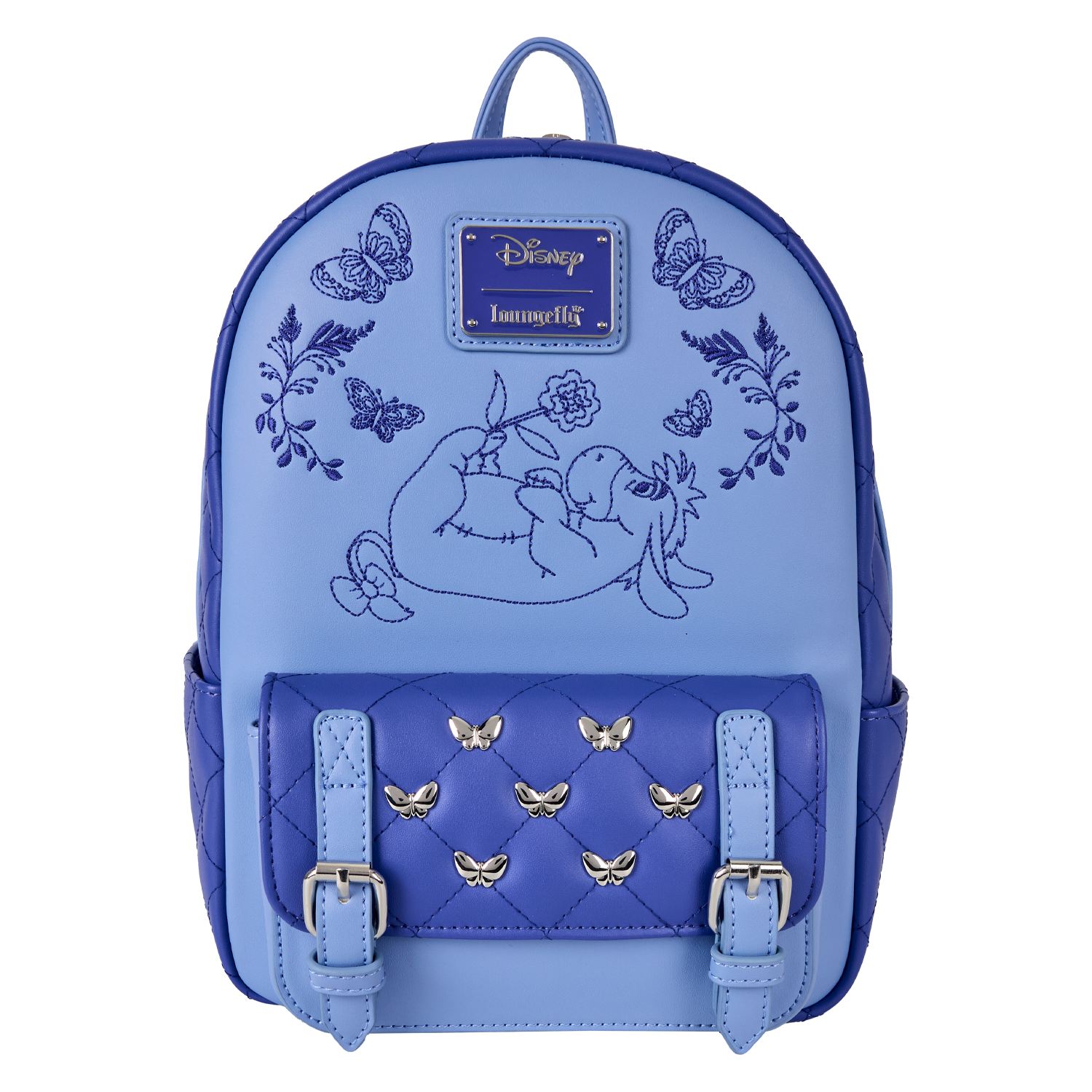 Winnie The Pooh Floral Eeyore Quilted Texture Mini Backpack
