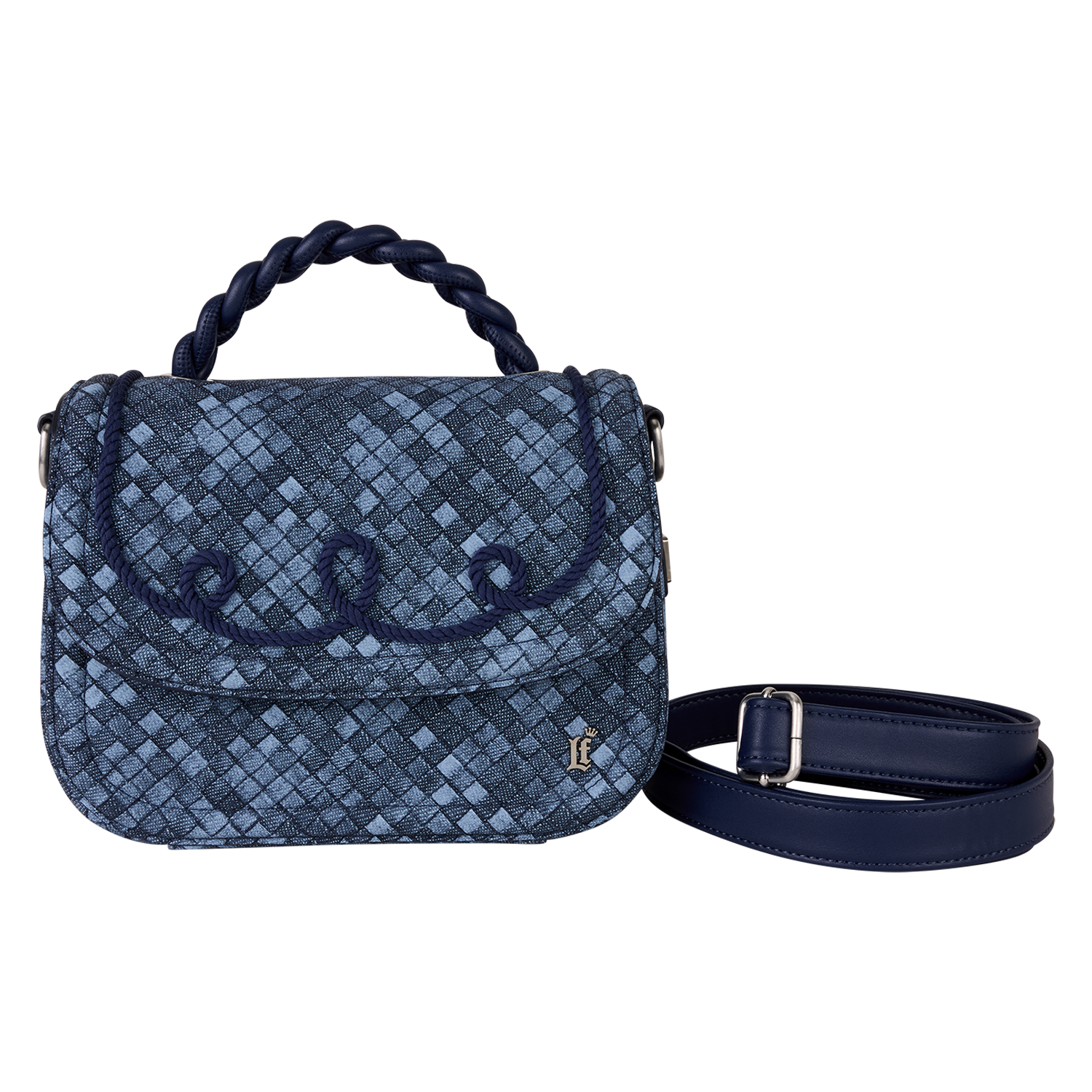 Loungefly Multicolor Blue Checkered Crossbody Bag