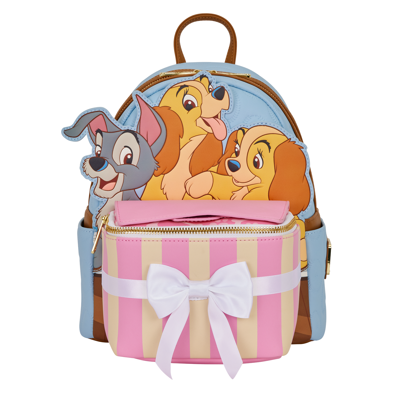 Loungefly Multicolor Lady And The Tramp Puppies Pop-Up Mini Backpack