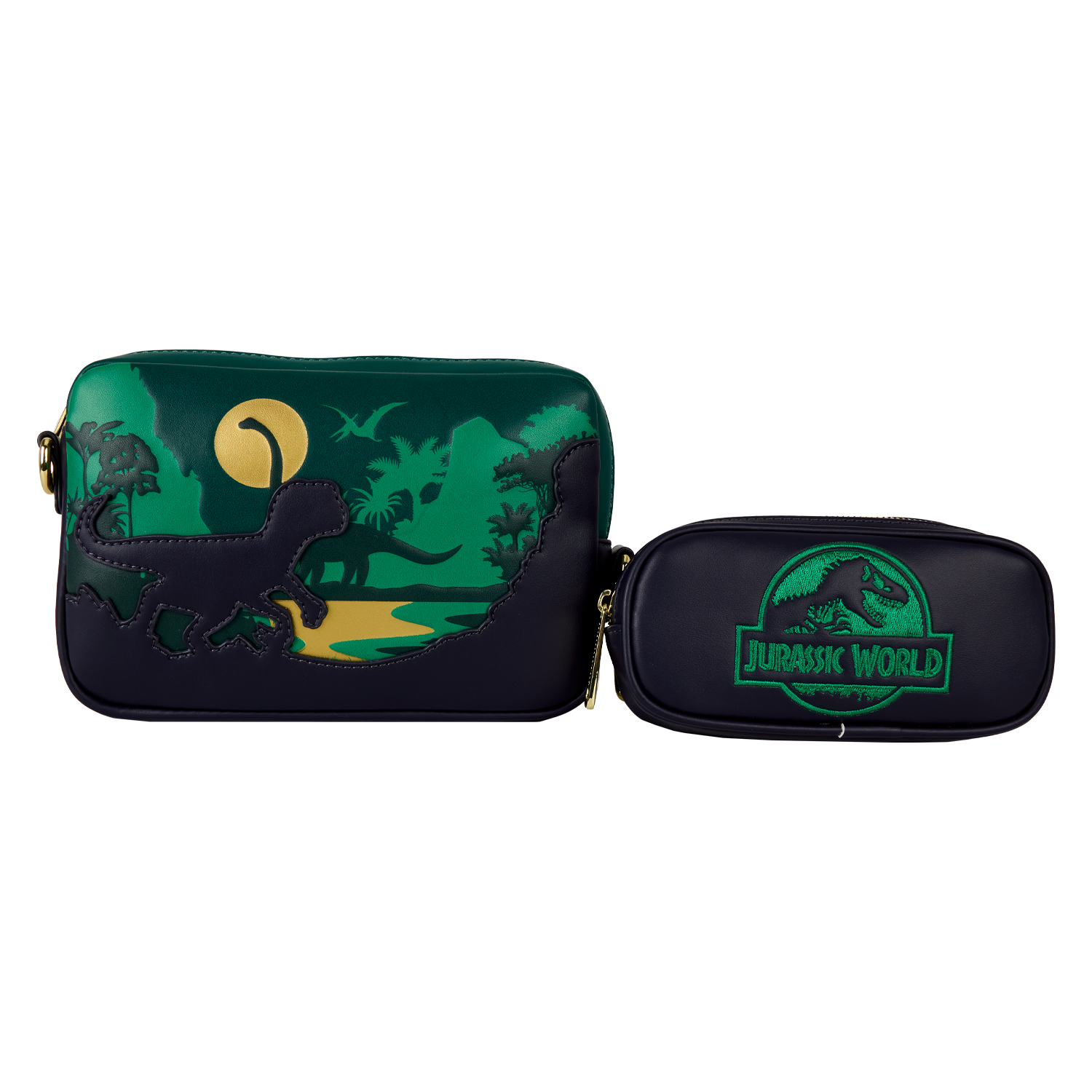 Jurassic World Jungle Dinosaur Silhouette Sling Crossbody